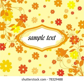 Retro floral background