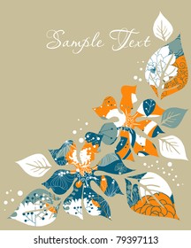 Retro floral background