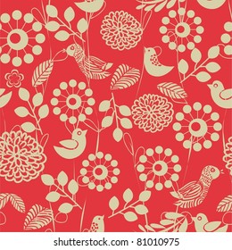retro floral background