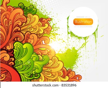 Retro floral background