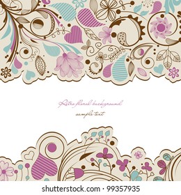 Retro floral background