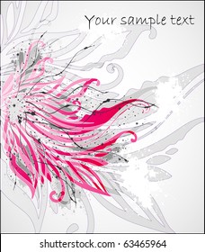 Retro floral background with abstract leafs and flowers. eps10