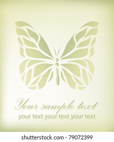 Retro floral background for card (vector version eps 10)