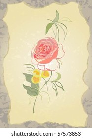 Retro floral background eps10