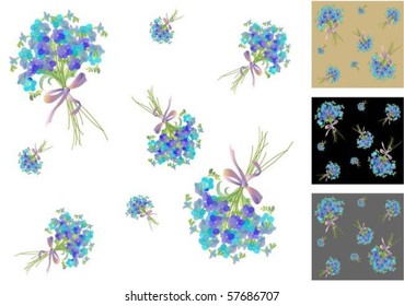 Retro floral background   eps10