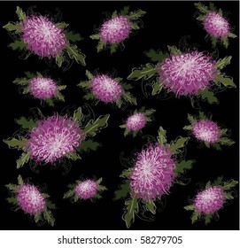 Retro floral background  eps10