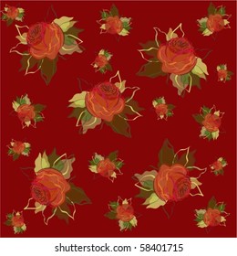 Retro floral background   eps10
