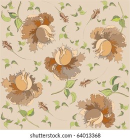 Retro floral background. eps10