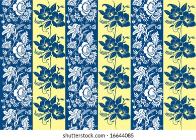 Retro floral background illustration.