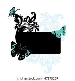 Retro floral background with space for text