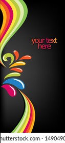 retro floral background for text