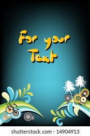 retro floral background for text