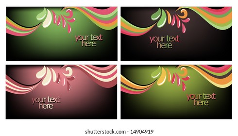 retro floral background for text