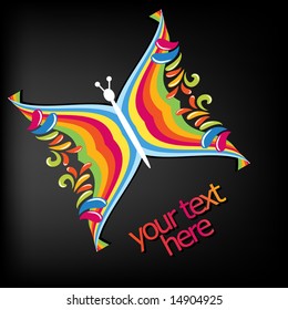 retro floral background for text