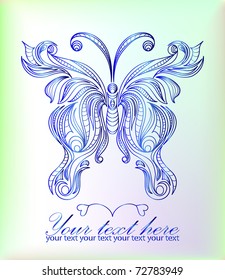 Retro floral background for valentine day (vector version eps 10)