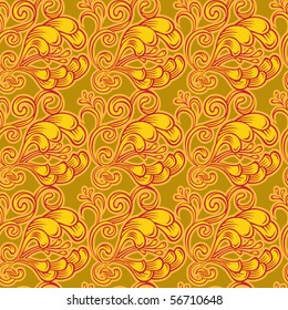 Retro floral background. Vector