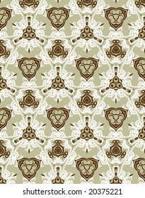 Retro floral background. Vector illustration