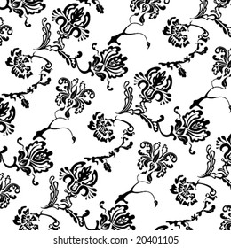 Retro floral background. Vector illustration.