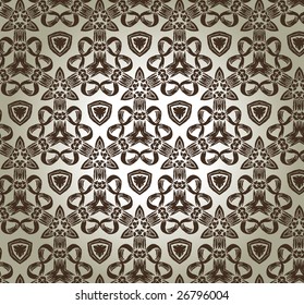 Retro floral background. Vector illustration.