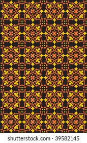 Retro floral background. Vector illustration.