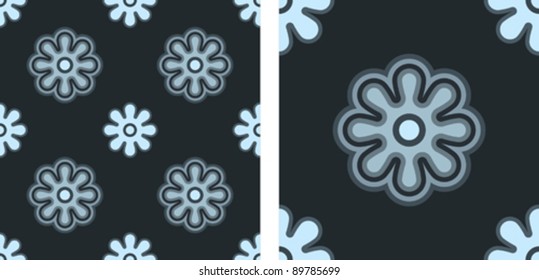 Retro floral background. Vector illustration.