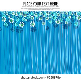 Retro floral background, vector illustration