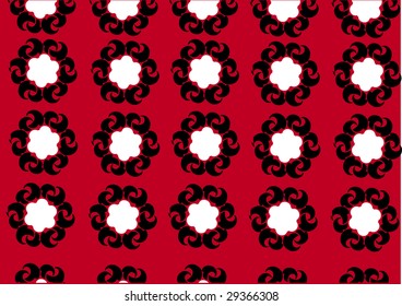 Retro floral background. Vector pattern