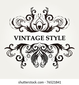 Retro floral background for vintage design.