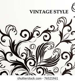 Retro floral background for vintage design.