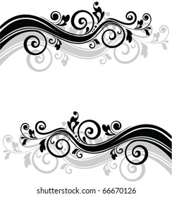 Retro floral banner
