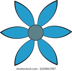 Retro Floral Bold Shape Element