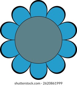 Retro Floral Bold Shape Element