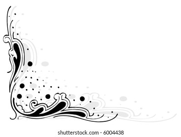 retro floral border (vector format)