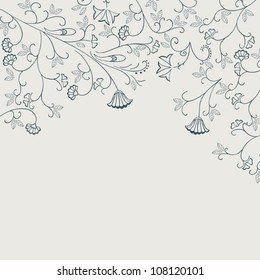 Retro floral branch