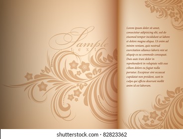 retro floral bright background for vintage design