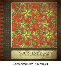 Retro floral card