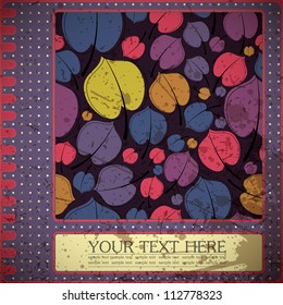 Retro floral card