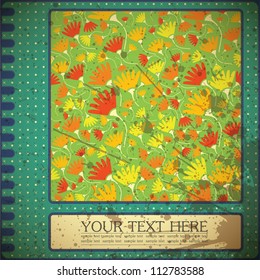 Retro floral card