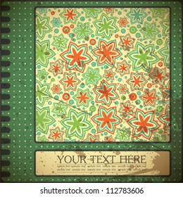 Retro floral card