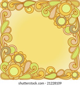 Retro Floral Frame