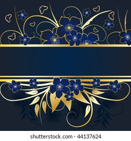 retro floral frame