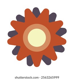 Retro Floral Geometric Shape - 01