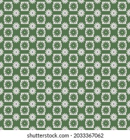 RETRO FLORAL GEOMETRICAL SEAMLESS PATTERN