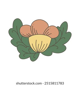 Retro Floral Illustration - Crocus