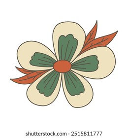 Retro Floral Illustration - Pansy