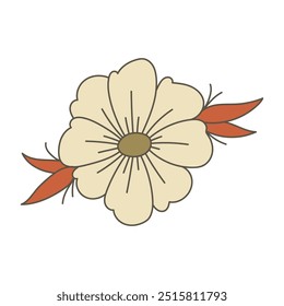 Retro Floral Illustration - Peony