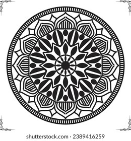 Retro Floral Mandala Pattern Design