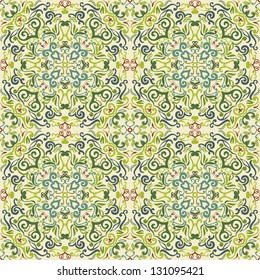 Retro floral ornamental pattern