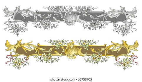 Retro Floral Ornate Frame