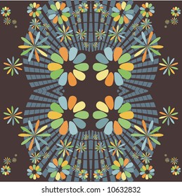 retro floral pattern
